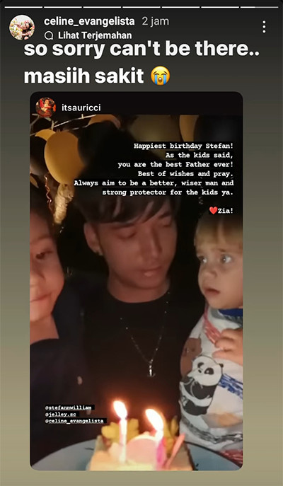 Stefan William Berulang Tahun, Celine Evangelista Minta Maaf Tak Bisa Rayakan Bareng