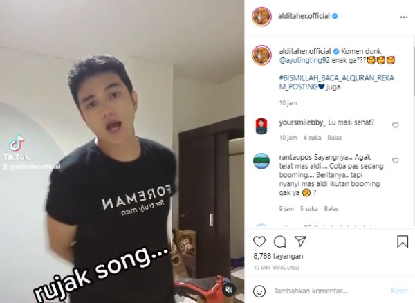 Ciptakan Rujak Song, Aldi Taher Diduga Sindir Ayah Ayu Ting Ting