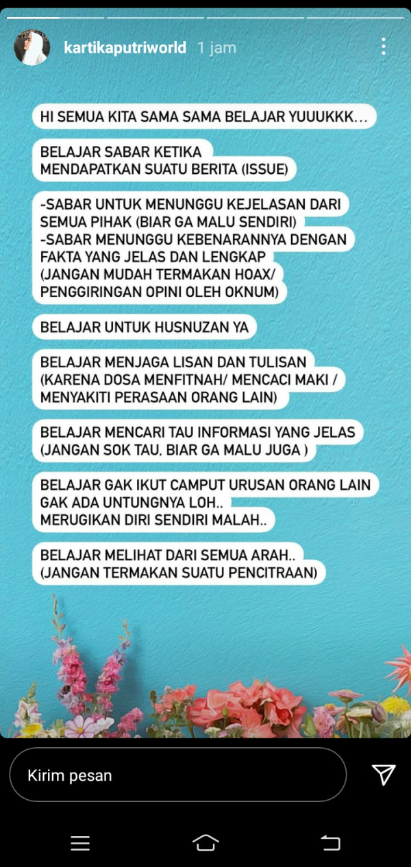 Kartika Putri Buktikan Bukan Penyebab dr Richard Lee Ditangkap, Minta Netizen Jaga Lisan