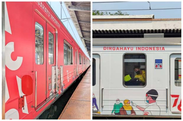 KAI Commuter Hadirkan KRL dan Kartu Multi Trip Bertema HUT Ke-76 Republik Indonesia