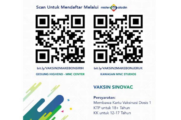 Kemenparekraf-MNC Peduli Buka Sentra Vaksinasi Dosis ke-2, Daftar Segera di Sini!