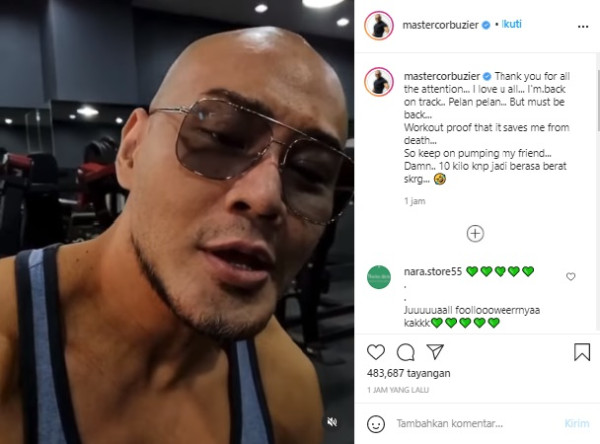 Deddy Corbuzier Kembali Nge-gym Setelah Kritis, Masih Susah Napas