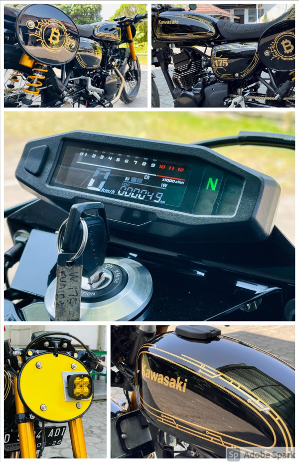Kawasaki W175 Modifikasi Ini jadi Sarana Edukasi Bitcoin