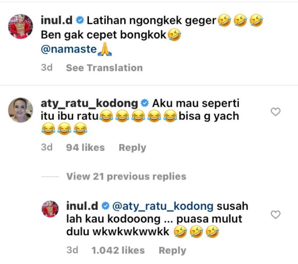 Aty Kodong Sebut Lesti Kejora Sombong, Inul: Puasa Mulut Dulu