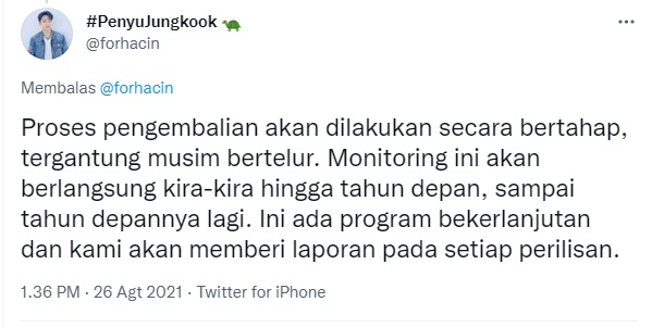 Rayakan Ulang Tahun Jungkook BTS ke-24, ARMY Indonesia Adopsi 4000 Penyu