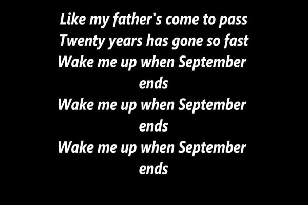 5 Fakta dan Lirik Lagu Wake Me Up When September Ends