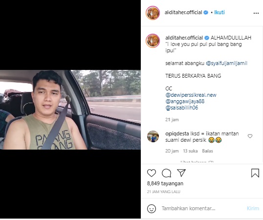 Aldi Taher Buatkan Lagu untuk Saipul Jamil, Begini Liriknya