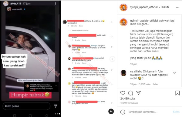 Mobil untuk Anak Diambil Alvin Faiz, Larissa Chou Beli Baru Lagi