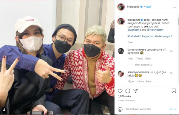 Agnez Mo-Adam Rosyadi Segera Menikah? Indra Bekti Siap Jadi MC