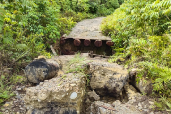 Sebelum Tembaki Rombongan Danrem, KKB Rusak Jembatan Ini Penampakannya