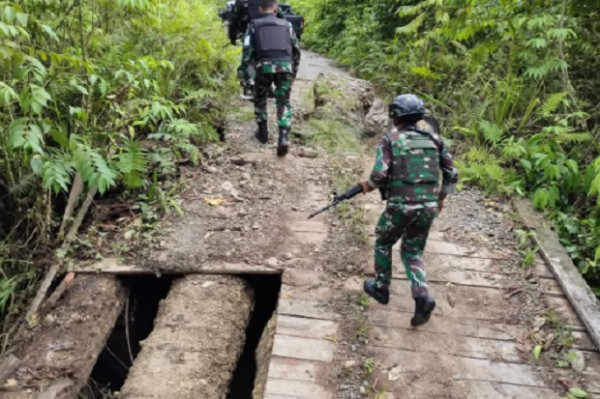 Sebelum Tembaki Rombongan Danrem, KKB Rusak Jembatan Ini Penampakannya