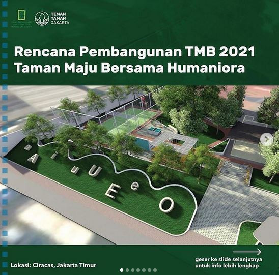 Anies Pamer Maket Taman Maju Bersama Humaniora di Ciracas, Warganet Bilang Jakarta Makin Keren