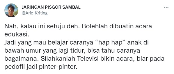 KPI Izinkan Saipul Jamil Tampil di TV untuk Edukasi, Arie Kriting: Biar Pedofil Pintar