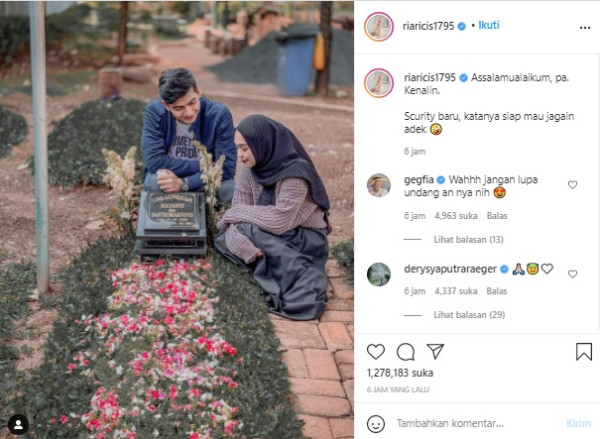 Ria Ricis Ajak Teuku Ryan Ziarah ke Makam Ayahnya Jelang Lamaran
