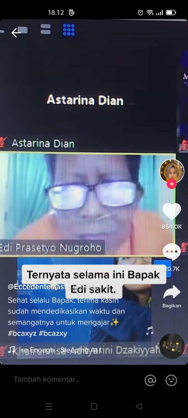 Kisah Haru di Balik Dosen yang Tak Pernah Hidupkan Kamera Selama Mengajar