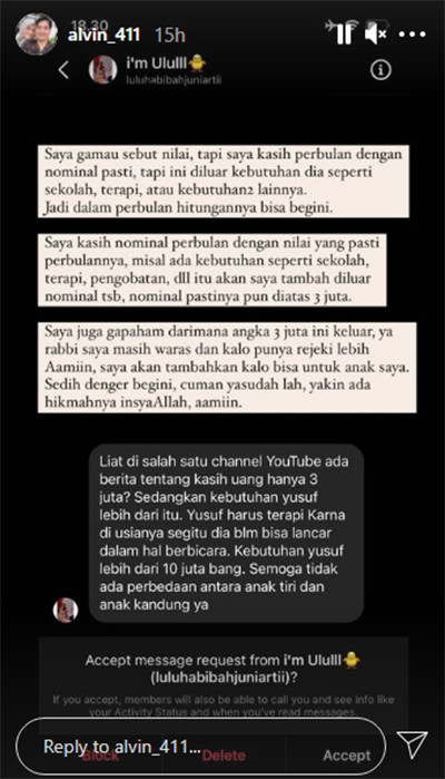 Alvin Faiz Dituding Hanya Beri Nafkah Anak Rp3 Juta Sebulan: Fitnah Apa Lagi?
