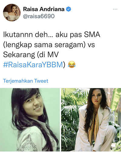 Raisa Bongkar Foto Zaman SMA, Cantik dari Dulu!