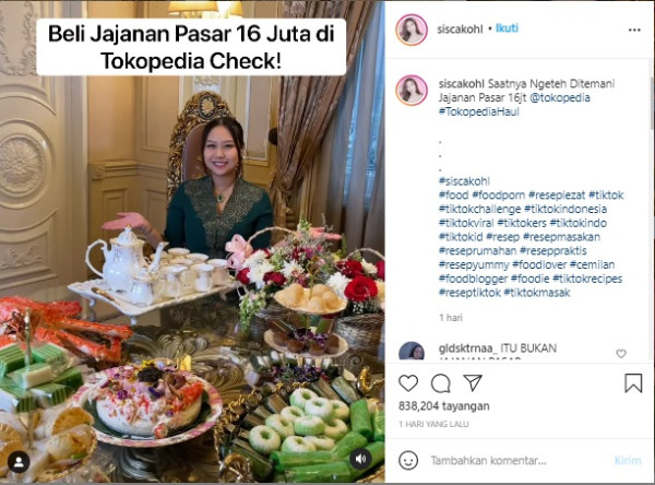 Sisca Kohl Bikin Jajanan Pasar Rp16 Juta, Ada Lemper Alaskan King Crab