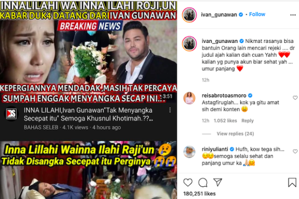 Heboh Ivan Gunawan Dikabarkan Meninggal Dunia, Begini Faktanya