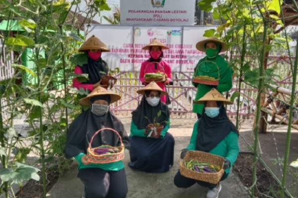 Ketahanan Pangan, Bhayangkari Boyolali dan MNC Peduli Ajarkan Cara Tanam Sayur Organik