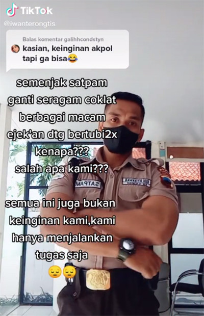 Viral! Satpam Diejek Gara-Gara Seragamnya Mirip Polisi: Salah Apa Kami?