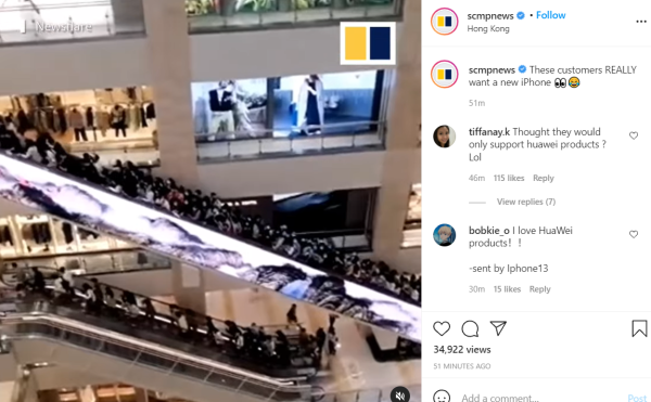 Viral Ratusan Orang Mengantre demi Beli iPhone 13 di China