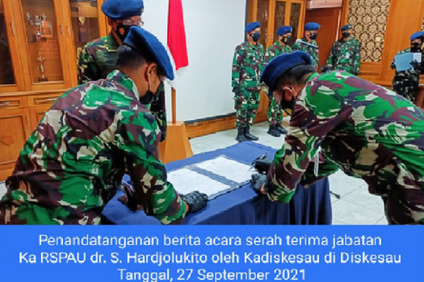 Kolonel dr Berlian Lanjutkan Estafet Kepemimpinan RS Pusat Angkatan Udara