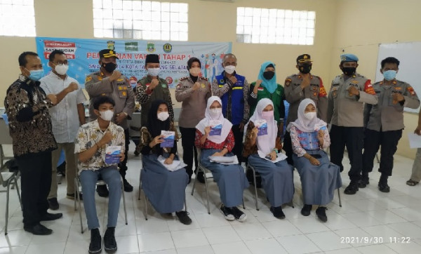 Percepat PTM, LKNU Tangsel Rutin Gelar Vaksinasi Pelajar di Sekolah dan Pesantren