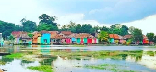 Sensasi Liburan di Desa Wisata Burai, Kampung Warna-warni di Ogan Ilir Sumsel