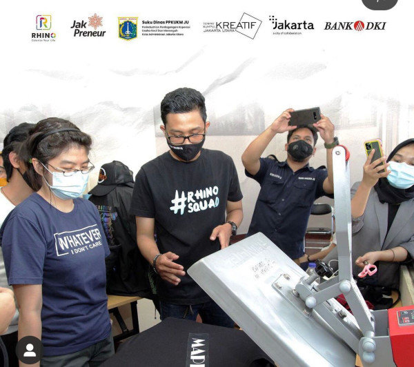 Rhino lndonesia dan Sudin PPKUKM DKI Gelar Pelatihan Bisnis Sablon Digital bagi UMKM
