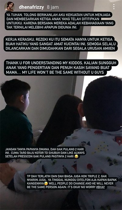 Jonathan Frizzy Tak Pulang ke Rumah, Dhena Devanka: Anak-Anak Terbiasa dan Nggak Nyari