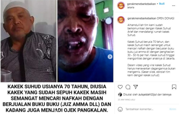 Kakek yang Ditegur Baim Wong Penjual Juz Amma, Bukan Pengemis