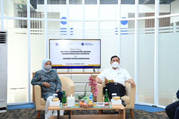 Di Hadapan Menaker, Menko Marves Puji Transformasi BLK