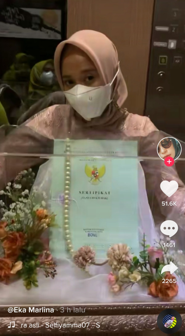 Viral! Mempelai Pria Jadikan Sertifikat Tanah Sebagai Mahar Nikah di Bone Sulawesi Selatan