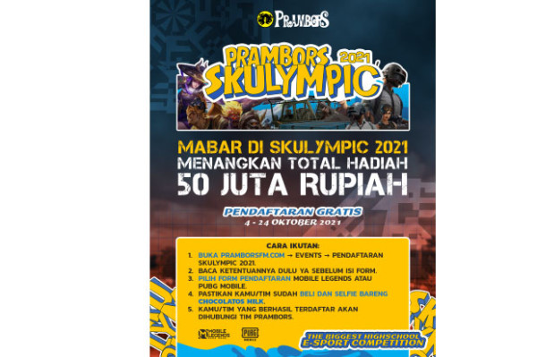 Hai Kawula Muda, Yuk Raih Hadiah Total Puluhan Juta Rupiah di Prambors Skulympic