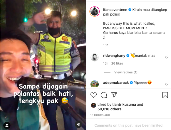 Ifan Seventeen Ngamen di Pinggir Jalan, Sampai Dikawal Polisi Lalu Lintas
