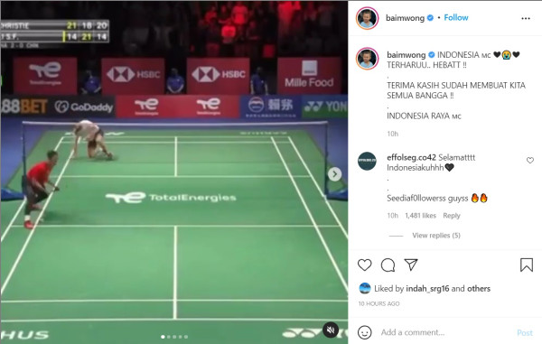 Indonesia Juara Piala Thomas 2020, Arya Saloka: Saya Bangga!