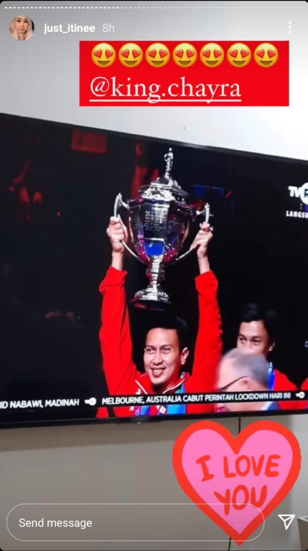 Mohammad Ahsan Angkat Trofi Piala Thomas 2020, Begini Ekspresi Suka Cita Sang Istri