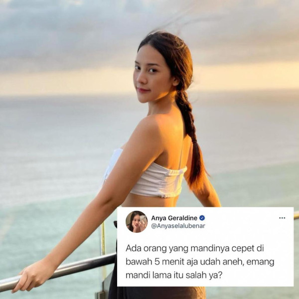 Anya Geraldine Kena Protes Gara-Gara Mandi Lama: Memangnya Salah?