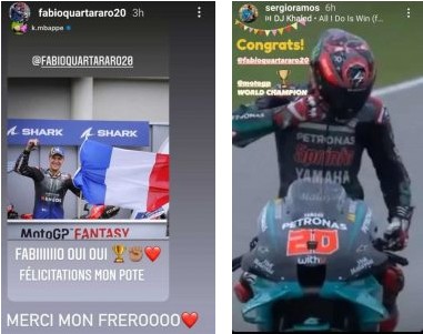 Quartararo Juara Dunia MotoGP, Ramos Hingga Mbappe Beri Ucapan Selamat