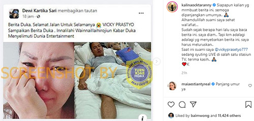 Vicky Prasetyo Dikabarkan Meninggal Dunia, Kalina: Alhamdulillah Suami Saya Sehat