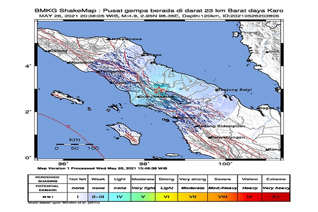 Gempa Bumi M 4,9 Berpusat...
