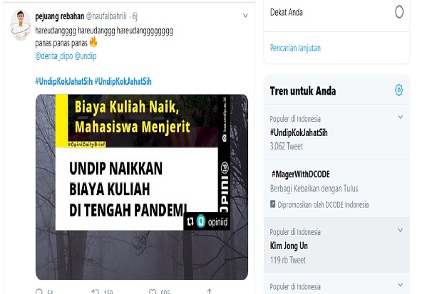 #UndipKokJahatSih Viral...