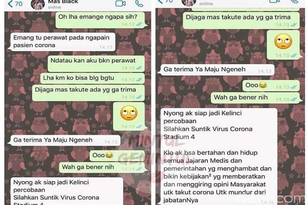 Tantang Petugas Medis...