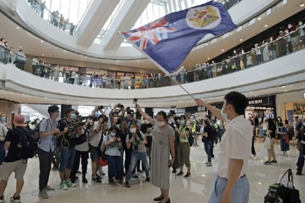 Demonstran Hong Kong...