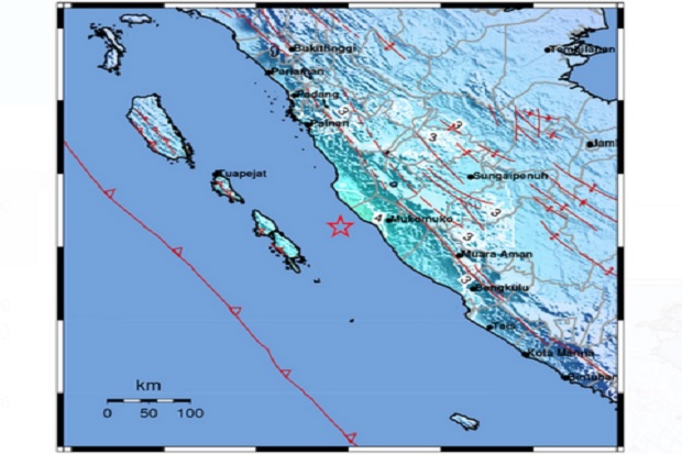 Gempa 5,7 SR di Bengkulu,...