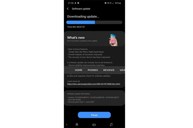 Update Software, Samsung...