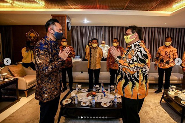 AHY Temui Airlangga...