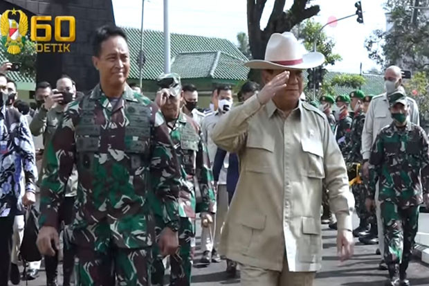 Prabowo dan Kasad Andika...