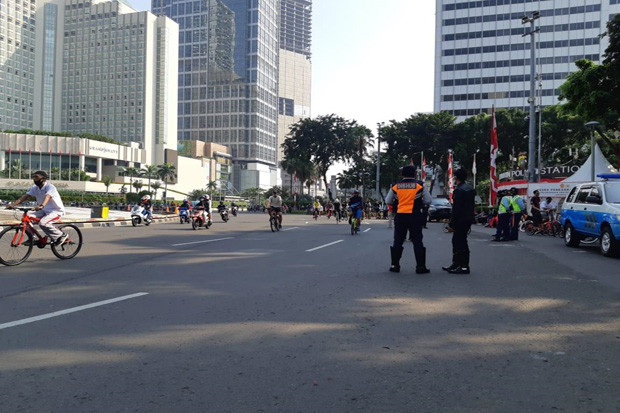 Bundaran HI Ramai Pesepeda,...